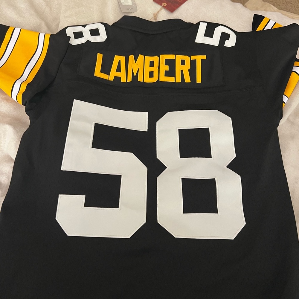 NWT !!! Men's Pittsburgh Steelers Mitchell & Ness Lambert #58